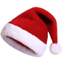 サンタ 帽子 クリスマス サンタ 帽子 大人用 ふかふか クリスマスハット クリスマス 飾り サンタ帽子クリスマス 新年 パーティー用品 男女兼用 赤 (1個)