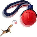 2025年の新しい ペットボール、犬用おもちゃボール、ロープ付きおもちゃ犬用ボール、ペットインタラクティブおもちゃ、ロープ犬用ボールおもちゃ、投げるおもちゃボー...