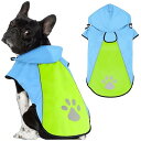 犬 レインコート - 防水反射性犬服調節可能なペットジャケット、梅雨対策防雪 防風 通気 小型犬から大型犬および子犬用の軽量 (XL, グリーン)