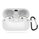 For Technics EAH-AZ80 用 ケース シリコンケース 収納カバー保護ケース 耐衝撃性 落下防止保護 着脱簡単 男女兼用 装着充電可能 防水 防塵 軽量 Technics EAH-AZ80 カバー(ホワイト)(2)