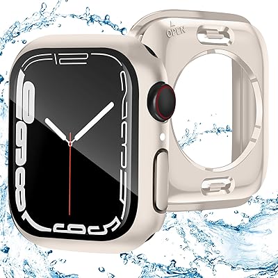 【2024改良モデル】 対応 アップルウォッチ カバー 41mm IP68 防水ケース 360 アップルウォッチ9/8/7 ケース Apple Watch 9/8/7 ケース 対応 Apple Watch カバー ガラスフィルム 一体型 PC素材 耐