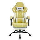 NIONIK ゲーミングチェア オットマン付き 幅広座面 オフェスチェア 連動ひじ掛け ハイバック gaming chair ゲーム用 チェア 多機能 135°...
