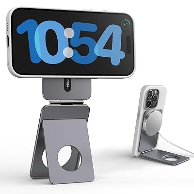 携帯電話用三脚スタンド、電話用三脚スタンド iPhone 16/15/14/13/12シリーズ対応 アルミニウム合金折りたたみ式磁気電話スタンド、ポケット三脚 (グレー) 携帯電話用三脚スタンド、電話用三脚スタンド iPhone 16/15/14/13/12シリーズ対応 アルミニウム合金折りたたみ式磁気電話スタンド、ポケット三脚 (グレー)