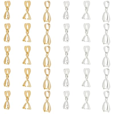 約120個 ブラス バチカン 留め金 ピンチベール ペンダントベール クリップ アイスピックスタ