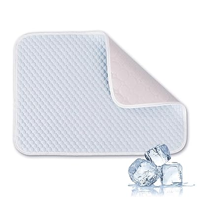 接触冷感 ペット ひんやりマット 夏用 洗えるペットシーツ 防水 クールマット 通気性優れ 吸収 敷きパッド 繰り返し利用 中型犬 50x70cm 1枚