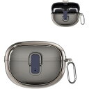 セキュアロッククリアケース Bose Ultra Open Earbuds 対応、ソフトTPU保護耐衝撃Bose Ultra 0openイヤホンケースカバー、ストラップキーチェーン付き (Clear Gray)(2)