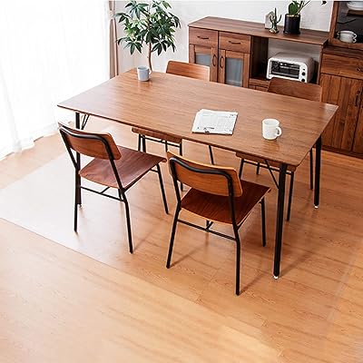 ダイニングマット 透明 220X180cm PVC 床 保護シート 特大サイズ 厚さ1.5mm 超大判 クリアマット 床を..