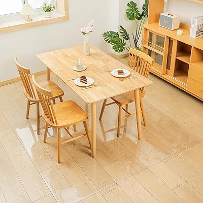 ダイニングマット クリア PVC 床 保護シート 140*160cm 厚さ 1mm 特大サイズ 床を保護するダイニングマット 超大判 フローリングマット 椅子 マット 滑り止め 汚れ防止 床暖房対応 お手入れ簡単.