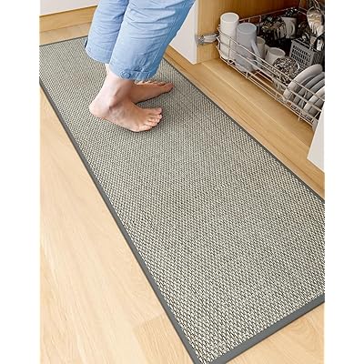 キッチンマット 洗える 240 台所マット 大判 ゴム滑り止め ずれない 吸水性 浸透しない シンク前 厚さ5..