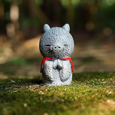 ReemeHi 動物お地蔵さんセット癒し可愛い小型置物祈りお地蔵様おじぞうさま守り神みかげ石 幸せ願い縁..