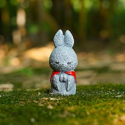 ReemeHi 動物お地蔵さんセット癒し可愛い小型置物祈りお地蔵様おじぞうさま守り神みかげ石 幸せ願い縁..