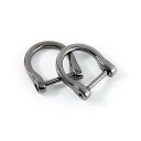 キーリング キーホルダー Dリング スマートキー用に dカン 財布 バッグ用 シャックル ドライバー付き ネジ式 金具 パーツ 手芸 (2個-1.4cm, ブラック)
