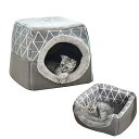 犬 ベッド 猫 ベッド ペットベッド おしゃれ 猫 ハウス 暖かい キャットハウス 猫 ベッド 冬 寝袋 冬用 寝具 布団 小動物 用 寒さ対策 (グレー, X...