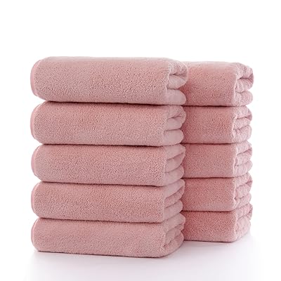 フェイスタオル マイクロファイバー タオル 10枚セット 約35x75cm ふわふわ なめらか 瞬間吸水 速乾 抗..