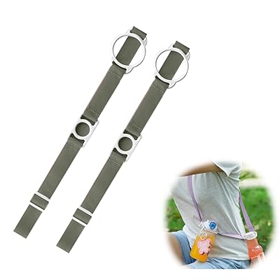 楽天KYOSEAstoreボトルストラップ ボトルホルダー 2本セット 長さ調節可能 斜め掛けショルダーベルトです 簡単軽量 持ち歩き 着脱簡単 遠足 通勤 学校 旅行 子供 大人 キャンプ 登山 アウトドア ハイキング ウォーキングなどに適しています （アーミーグリーン）
