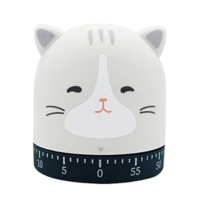 かわいい動物性形キッチンタイマー、メカニカルな60分、必要な無バッテリー（子ネコ）