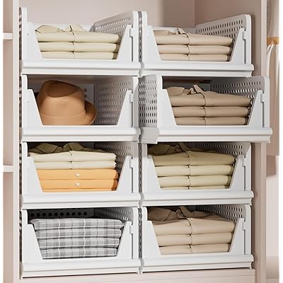 収納ケース 下着収納 机上収納 靴下収納 引き出し 押入れ 収納 キッチン 収納 折畳式 積み重ね可能 文具 小物収納 タオル 業務用 収納 デスク オフィス 2個組 通気 S 純白