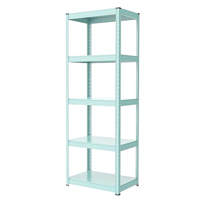 Umimileラック スチールラック 幅60cm 5段 耐荷重120kg/段 メタルラック (幅60×奥行40×高さ171cm, ブルー)