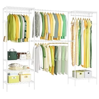 ハンガーラック 幅調整可 伸縮式ワードローブ メタルラック 棚板高さ調節 コート掛け ラック本体 大容量 防サビ 頑丈 幅178.5~228*奥行35.5*高さ...