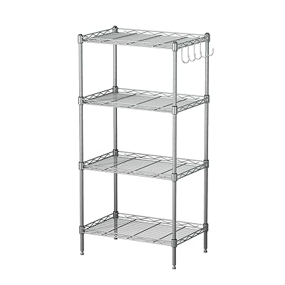 ラック 収納 棚 スチールラック 幅45×奥行30×高さ90cm 4段 耐荷重60kg 防サビ シルバー