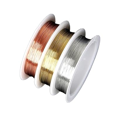 クラフトワイヤー アクセサリー ビーズ通し アクセサリー作り （ゴールドシルバーローズゴールド アー..