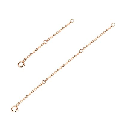 アジャスターチェーン 延長チェーン 925 シルバー K18ホワイトゴールド 5cm 10cm 2本セット 引き輪 ネックレス 延長 金属アレルギー対応 長さ調...