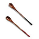 木製マドラースプーン 2本セット ロング攪拌棒 ペアマドラー マドラーセット 攪拌スプーン 食洗機対応不可