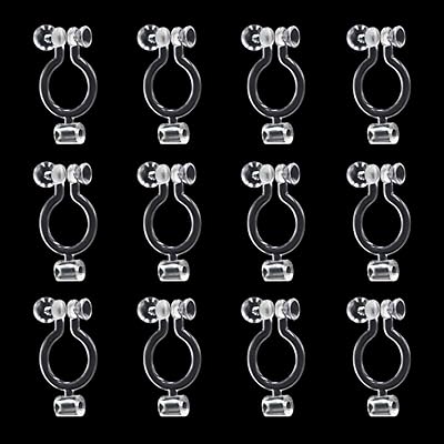 イヤリング コンバーター 横型タイプ ノンホールピアス 台座付き 25ペア50個 樹脂製 パーツ 金属アレル..