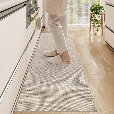 キッチンマット ロング 高吸水力 滑り止め 洗える シンプル おしゃれ 無地 台所マット お手入れ簡単 清..