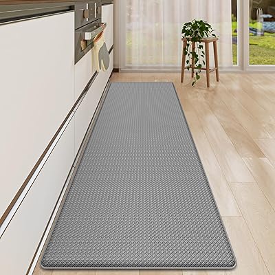 キッチンマット 150 拭ける 厚さ10mm 厚手 クッション 低反発 おしゃれ 無地 台所マット 撥水 清潔易い..