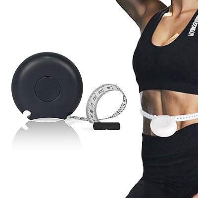 メジャー テープメジャー オートメジャー 2m 巻き尺 片手操作 自動巻取 センチ インチ 一人測量 周囲測定テープ ウエスト ロングメジャー 腹囲 胸囲 身体測定 裁縫 洋裁 定規 (ブラック200cm)