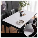 PUレザー製 テーブルクロス テーブルマット デスクマット テーブルカバー 長方形 多機能 撥水加工 耐久 汚れ防止 両面 サイズ選択可能 ホワイト+グレー 90*150CM