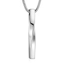 メモリアルペンダント メンズ ツイストバー遺骨ペンダント 手元供養ペンダント 遺骨ネックレス 遺骨入れ 取り外し可能 ステンレス製 記念ジュエリー シンプル