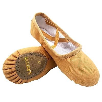 バレエシューズ 子供 大人 布製 スプリットソール バレエシューズ SF Tan 42