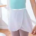 バレエレオタード服&シフォンダンススカート 巻きスカート 七丈袖メッシュダンスウェア ダンス練習スカートバレエ衣装バレエ用品 大人用&ジュニア バレエレッスン着 練習着 体操用、舞台用、ヨガ用 (M(135-160cm), 白)