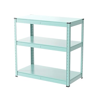 Umimileラック スチールラック 幅80cm 3段 耐荷重120kg/段 メタルラック (幅80×奥行40×高さ80cm, ブルー)