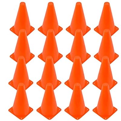 三角コーン マーカーコーン 18cm/23cm サッカーコーン コーン 16本セット (23cm)