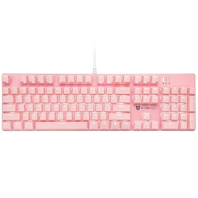 メカニカル式ゲーミングキーボード 全104キーボード US配列 USB有線キーボード LEDバックライト付き (赤軸-ピンク) メカニカル式ゲーミングキーボード 全104キーボード US配列 USB有線キーボード LEDバックライト付き (赤軸-ピンク)