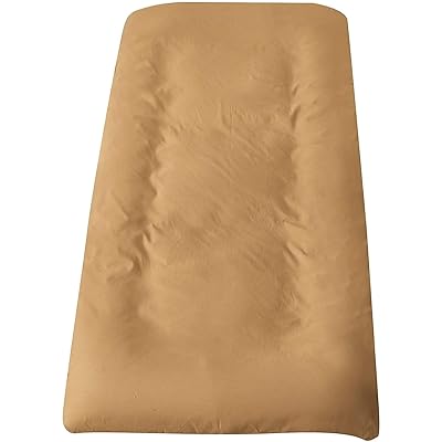 敷布団カバー セミシングル キャメル 85x205cm ワンタッチシーツ 無地 洗い替え 防ダニ 通気吸