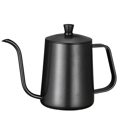 ドリップポット 直火 コーヒーポット 580ml キャンプ ポット コーヒーケトル ステンレス アウトドア ドリップケトル 小型 細口 内に目盛り 黒