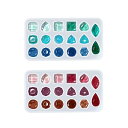 シリコンモールド レジン 宝石 立体 3D シリコン型 ジュエリー パーツ DIY 手芸 uvレジン ピアス イヤリング ネックレス ペンダント キーホルダー アクセサリー パーツ 作成 半透明 ドロップ 半円 半球 水滴 丸 球体 長方形 正方形