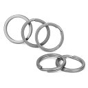 (Ti)チタン キーホルダー リング キーリング メンズ 軽量 外徑25mm/32mm 5個入り グレー (25mm/5個入り)