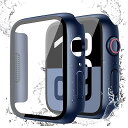  for アップルウォッチ カバー Series 10/9/8/7/6/5/4/SE2/SE for Apple Watch カバー 防水 一体型 PC素材 硬度9H強化ガラス 高透過率 指紋防止 超薄型 耐衝撃 全面保護 for Apple Wa(2)
