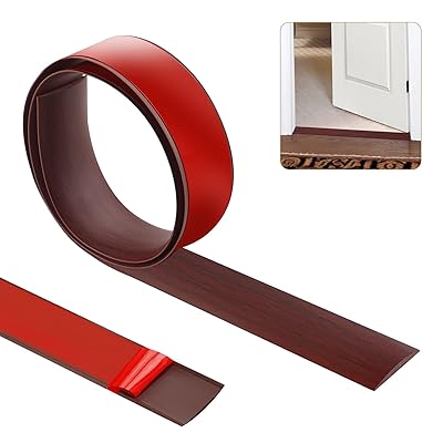 100cm×5cm 閾値ストリップ、カーペットドアトリムストリップ、フロアトランジションストリップ、自己接着フロアドア仕切りストリップ、フラットラミネートプロファイルフローリングエッジトリムストリップ(赤木目)