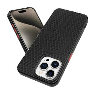iPhone 15 Pro ケース Magsafe対応 【ネッカーの立方体・内部スプレー塗装技術】 耐衝撃 米軍MIL規格 アイフォン15 Pro スマホケース ワイヤレス充電対応 落下防止 ストラップホール付き 傷防止 滑り止め いphone15P