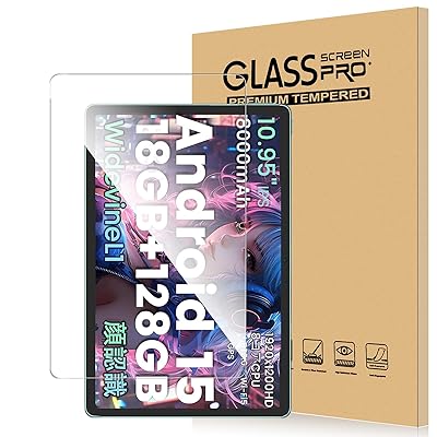 For Azeyou T11 フィルム 10.95インチ タブレット 強化ガラス 高感度タッチ 高透過率 硬度9H 指紋防