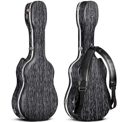 PUショルダーストラップ付属 ギターハードケース アコギ アコースティック 航空託送可能 ABS