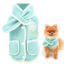 犬 服 秋 冬 小型犬 中型犬 防寒服背中開き 可愛カートゥーンクいフリースセーター スカーフ付きおしゃれスウェッ 子犬 洋服トシャツペットウェア 暖かいパーカー 厚いジャケットコートカジュアル袖なしベスト猫服 チワワ服お散歩お出かけ服部屋着抜け毛防(4)