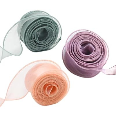 オーガンジーリボン 長さ約9m 幅 4cmリボン 飾り 手芸 ラッピング バレンタイン 無地 ギフトラ