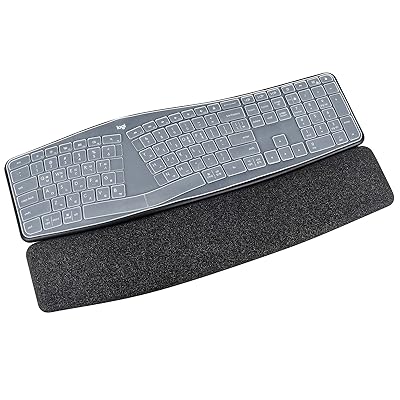 キーボードカバースキン Logitech Ergo K860 ワイヤレス人間工学キーボード対応 Logitech K860 スプリ